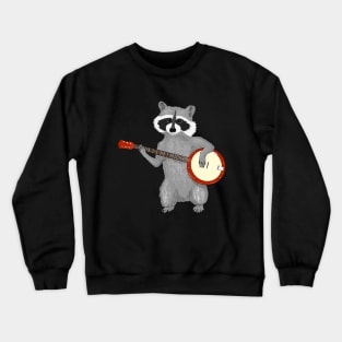 Racoon plays the Banjo Crewneck Sweatshirt